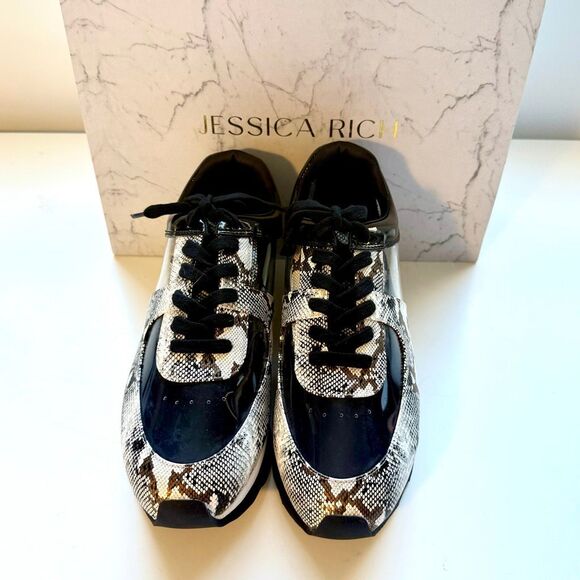Jessica Rich Transparent Sneakers with snakeskin print . New with box! Size 39 ( - Picture 5 of 14